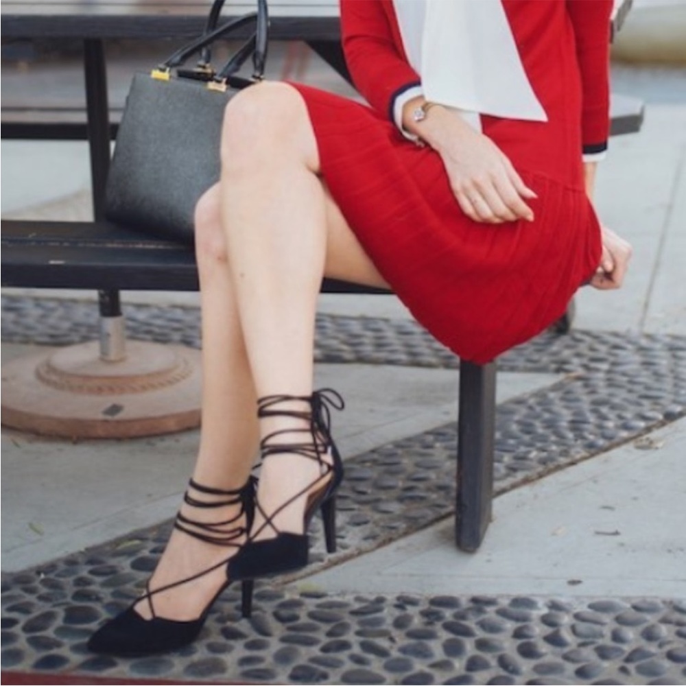 Suede Leather Heels | Strappy Date Night Heel